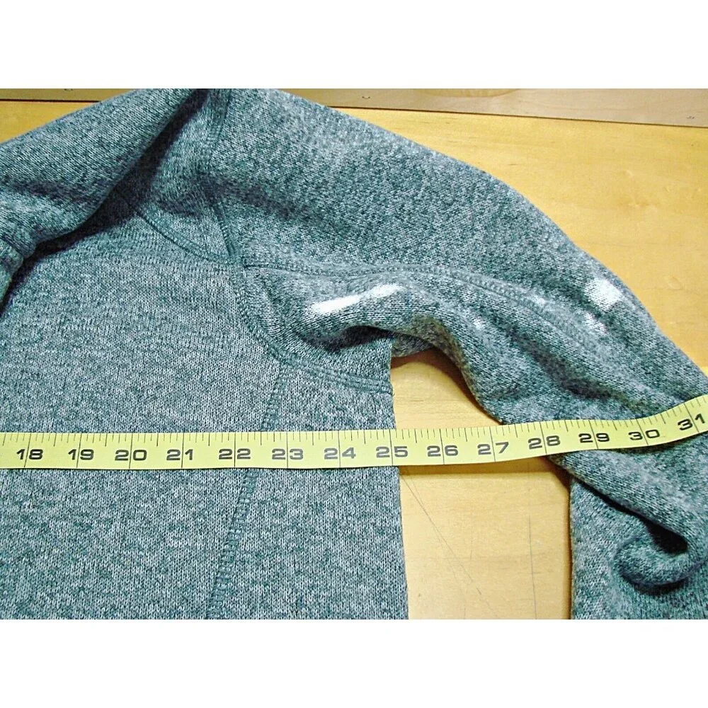 Eddie Bauer Mens Radiator Fleece Pullover 1/4-Zip Heather Blue Mock Neck Size XL
